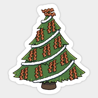 Bacon Christmas Tree Sticker